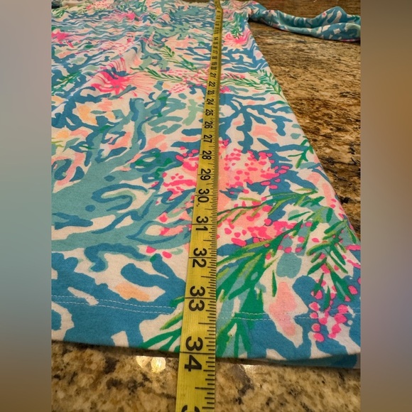 Lilly Pulitzer Dress Women ‘s Size Small Turquoise Blue Coral Print Summer Dress - Picture 8 of 9